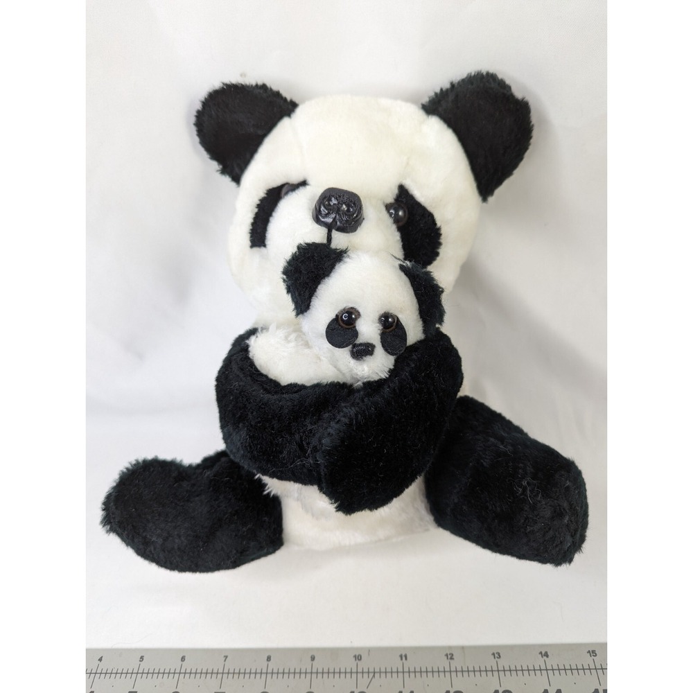 SOS Save Our Space Panda Bear and Cub Plush Mom Baby 10 Inch Stuffed Animal Toy